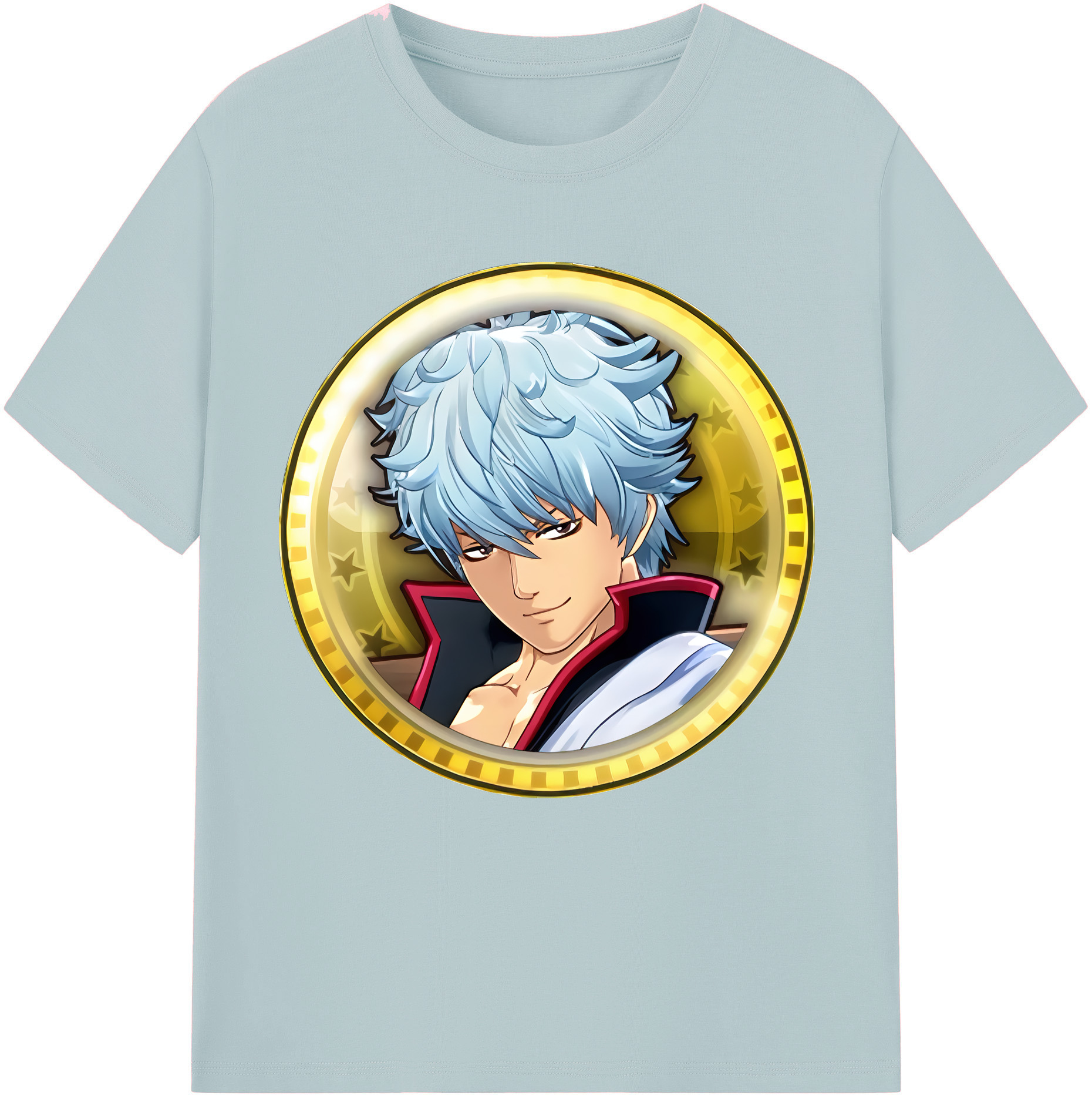 （画像用） ぎんたま 坂田銀時（さかたぎんとき） 神楽 志村新八（しむら しんぱち） GINTAMA Sakata Gintoki Kagura Shimura Shinpachi 綿100％半袖Tシャツ（フロントプリント）